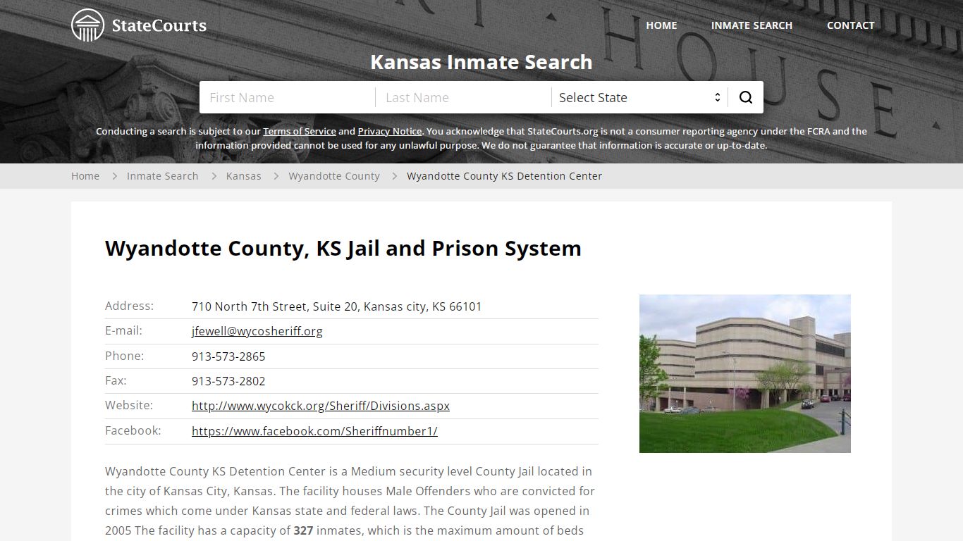 Wyandotte County KS Detention Center Inmate Records Search ...